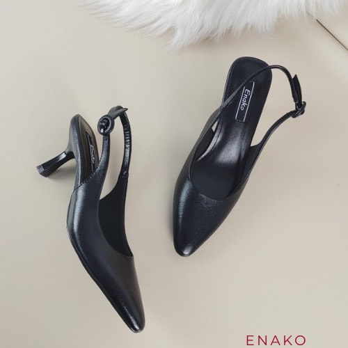 Giầy cao gót nữ Enako Tp13677 - slingback mũi vuông nhỏ gót mảnh cao 7cm