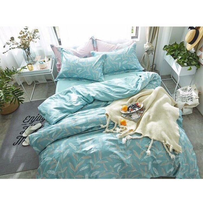 Bộ chăn ga gối Cotton cao cấp 1m6x2m THC028