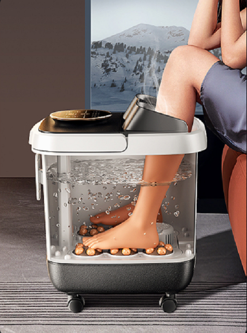 Bồn Ngâm Chân Massage Chân 6 con lăn tự động Thải Độc Dr.Luyao Barrel Footbath có remote - cao cấp - Riki Shop