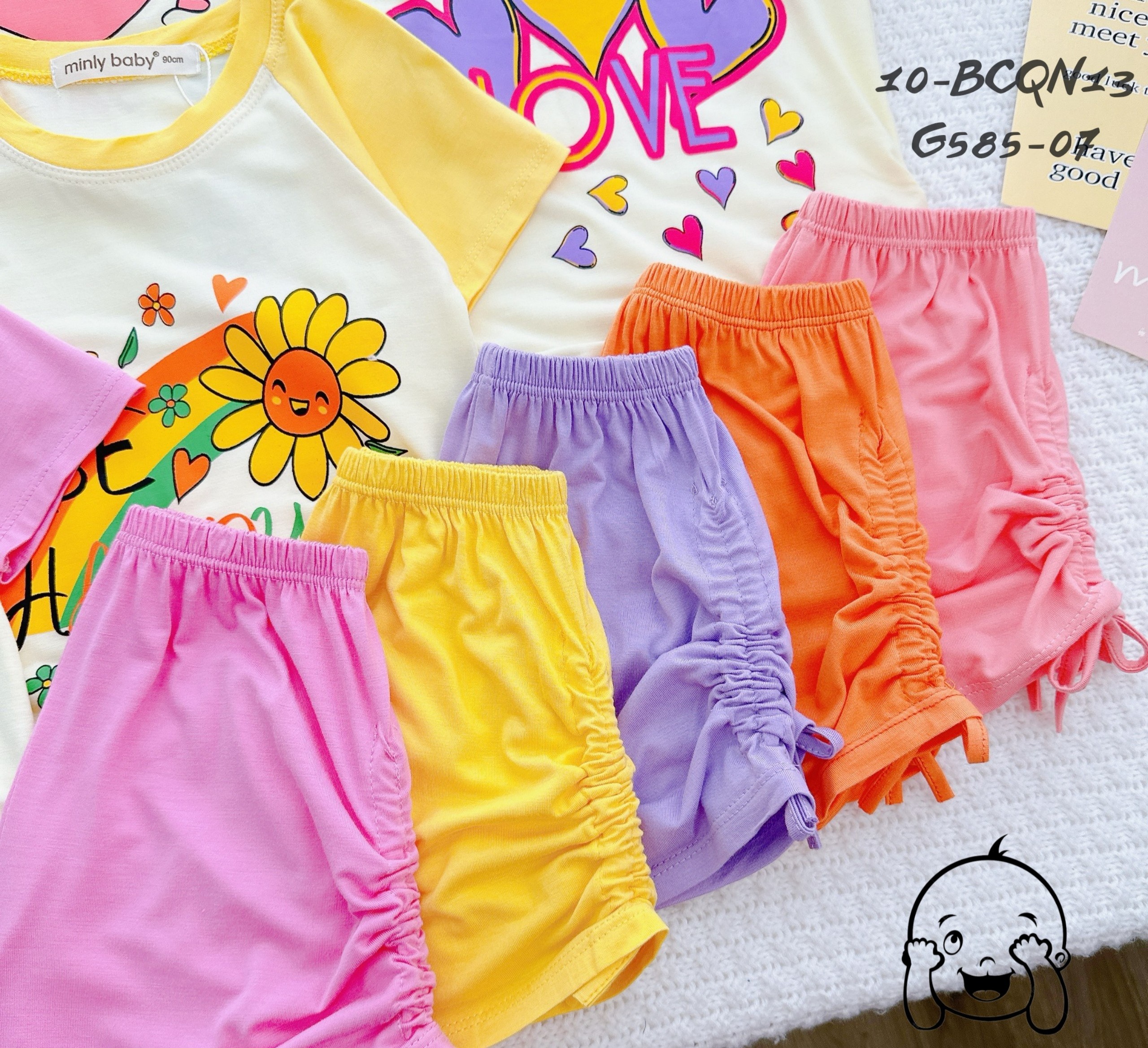 Đồ bộ bé gái, bộ mùa hè cho bé gái họa tiết trái cây con vật đáng yêu size 5-28kg chất cotton mềm mịn mát