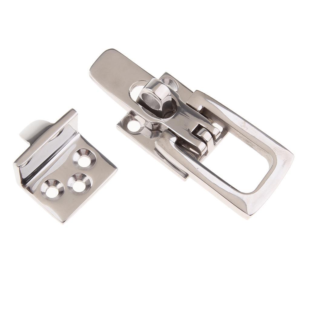 Stainless Steel Safety Pivoting Eye Lock Reel Lock for Boat RV Door Parts Hardware 3.0 Inch