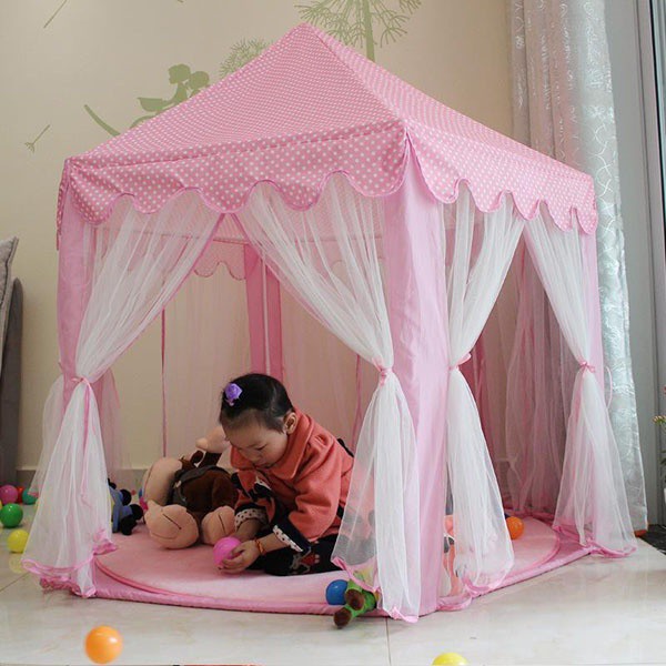 Lều Công Chúa Cho Bé Kiểu Dáng Lục Giác Hàn Quốc Có Rèm Che thương hiệu DORON