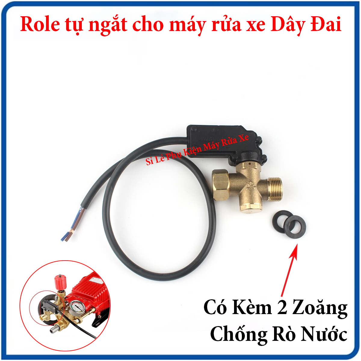 Bộ rơ le tự ngắt cho máy rửa xe mô tơ kéo, máy rửa xe áp lực cao