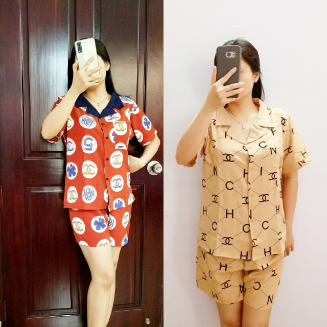 Đồ Bộ Nữ Mặc Nhà Pijama, Đồ Bộ Ngủ Lụa Mềm Mịn, Không Nhăn, Không Xù Lông Cộc Tay, Quần Đùi 40-70Kg