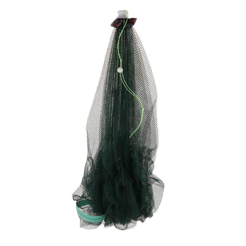 Nylon Foldable Fishing Mesh Trap Net Crab Prawn Shrimp Crayfish Bait Cast