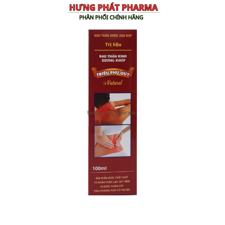 Dầu thảo dược xoa bóp Triệu Phú Quý Giúp giảm đau xương khớp, mỏi lưng, tê bì chân tay – 100ml