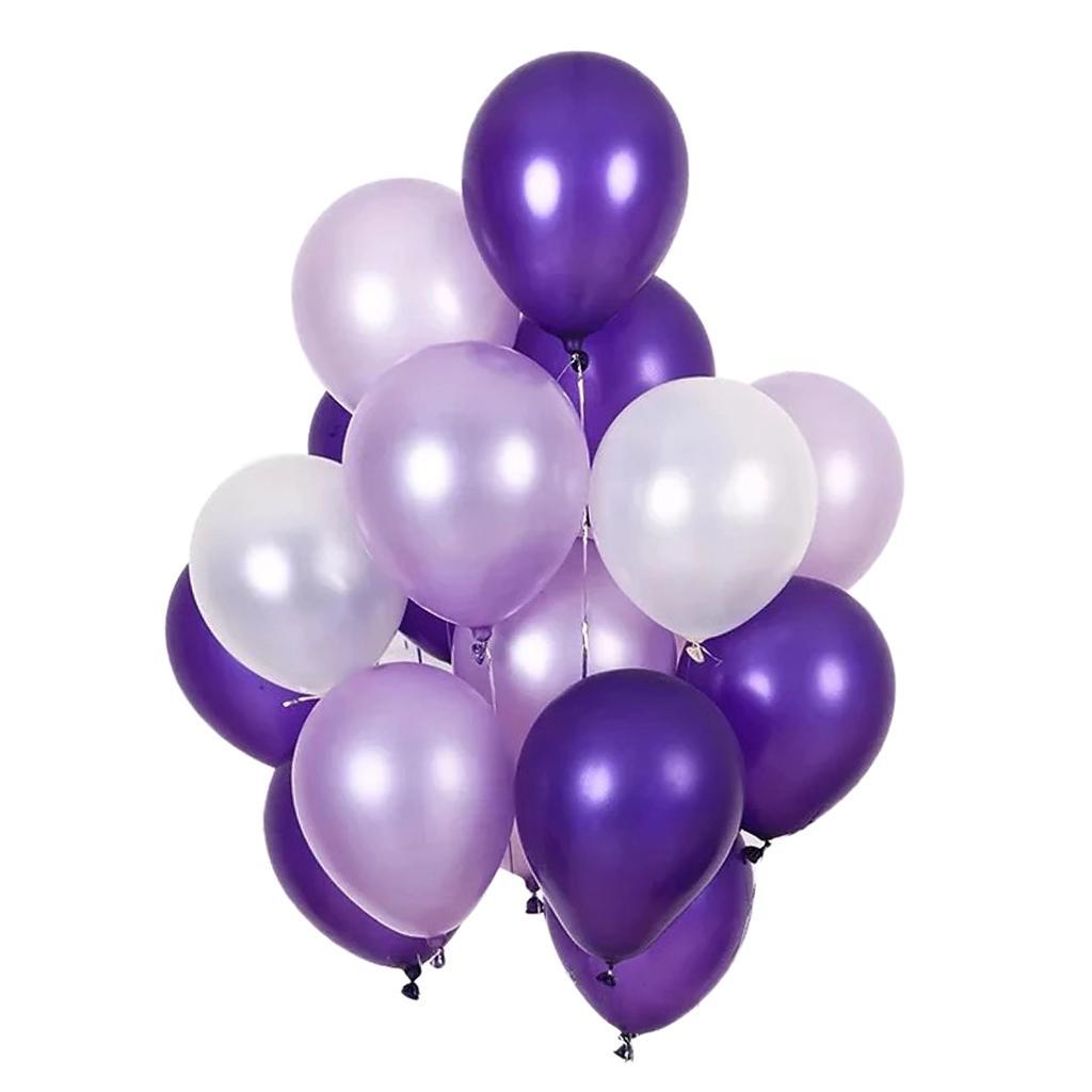 2X 30 Pieces Latex Balloons Wedding Birthday Party Decor 12 Inch Purple