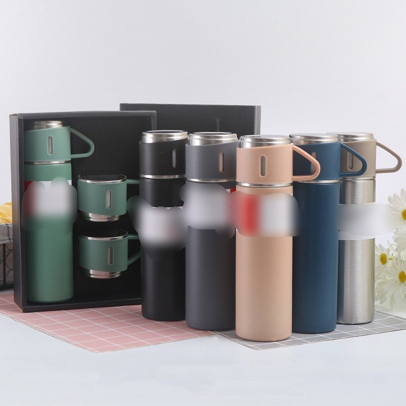 Bình giữ nhiệt 500ml tặng kèm 2 cốc - sang trọng - chắc chắn - có thể làm quà tặng rất ý nghĩa