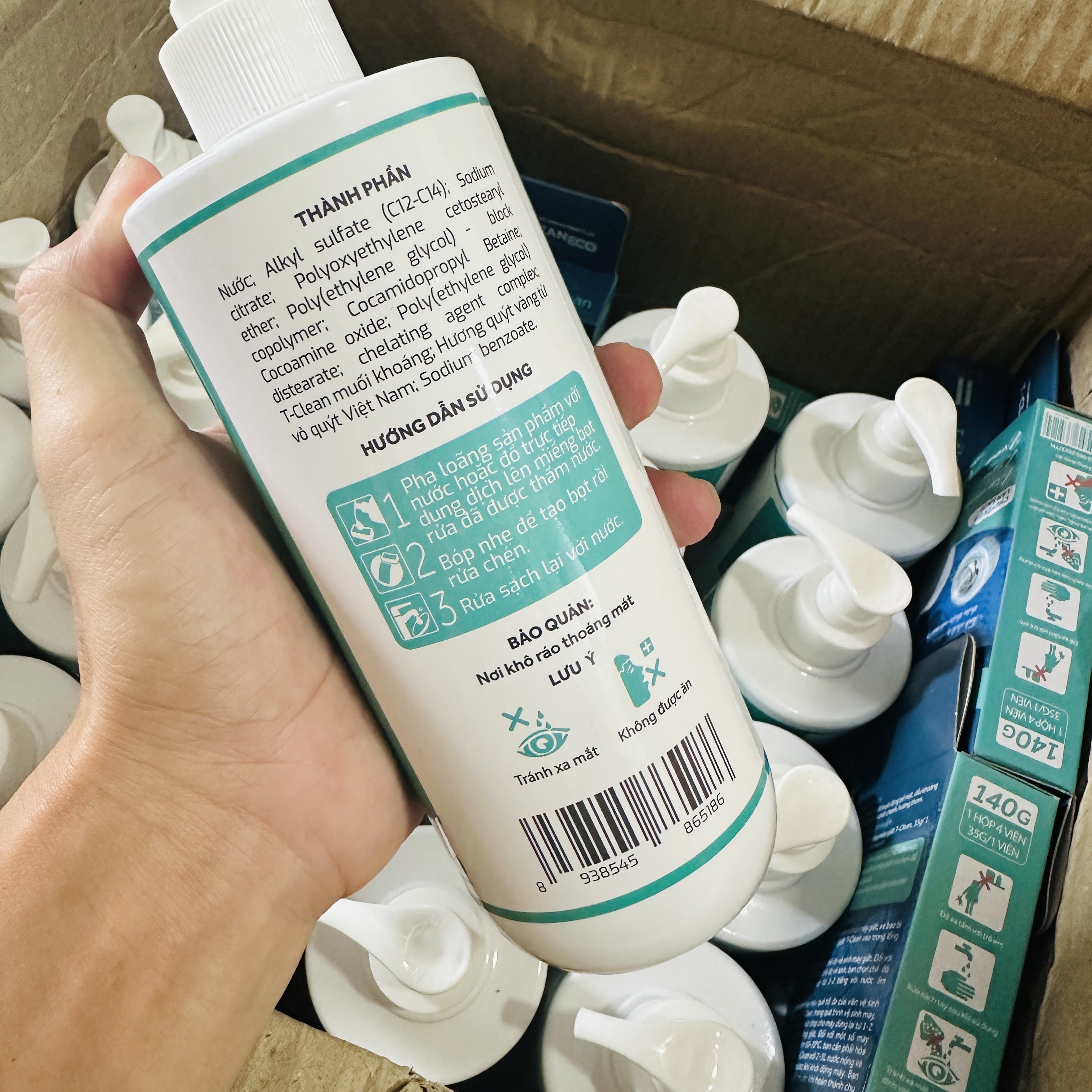 Nước Rửa Chén T-Clean 500ml Siêu Sạch - Tp Thiên Nhiên - Không Làm Hại Da Tay - An Toàn Trẻ Nhỏ