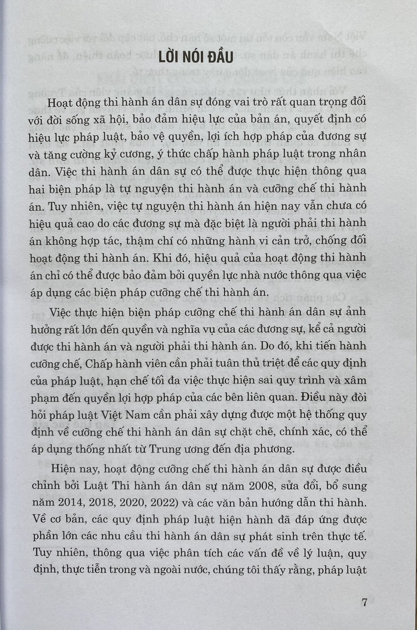 Pháp Luật Về Cưỡng Chế Thi Hành Án Dân Sự