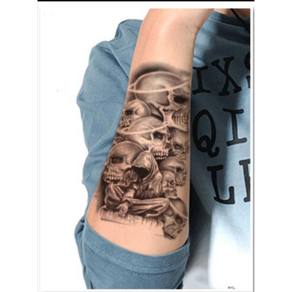 Hình xăm dán halloween bắp tay 15x21cm