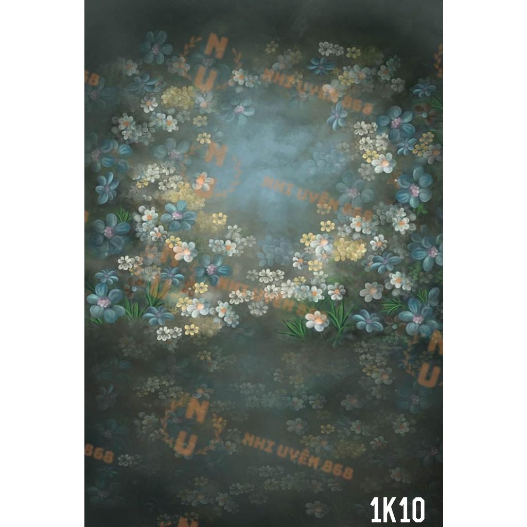 Tranh vải decor / Thảm vải treo tường / Thảm vải chụp ảnh chủ đề loang hoa