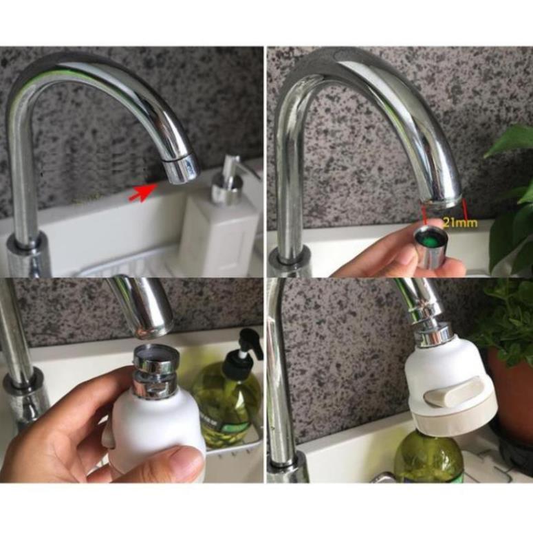 Đầu vòi rửa chén bát tăng áp, điều hướng xoay 360 độ, 3 chế độ, tiết kiệm nước, phù hợp với nhiều loại vòi N