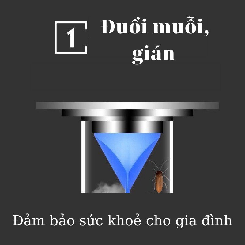 Combo 3 Bịt Nắp Cống Silicon - Ngăn Mùi Thoát Sàn, Ngăn Trào Ngược Nhà Tắm, Côn Trùng Xâm Nhập - HÀNG LOẠI 1