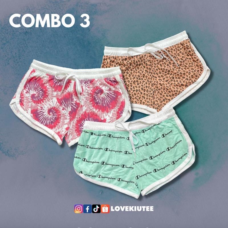 Combo 3 quần hoạ tiết BOOTY SHORT ngắn ôm mông - LOVEKIUTEE