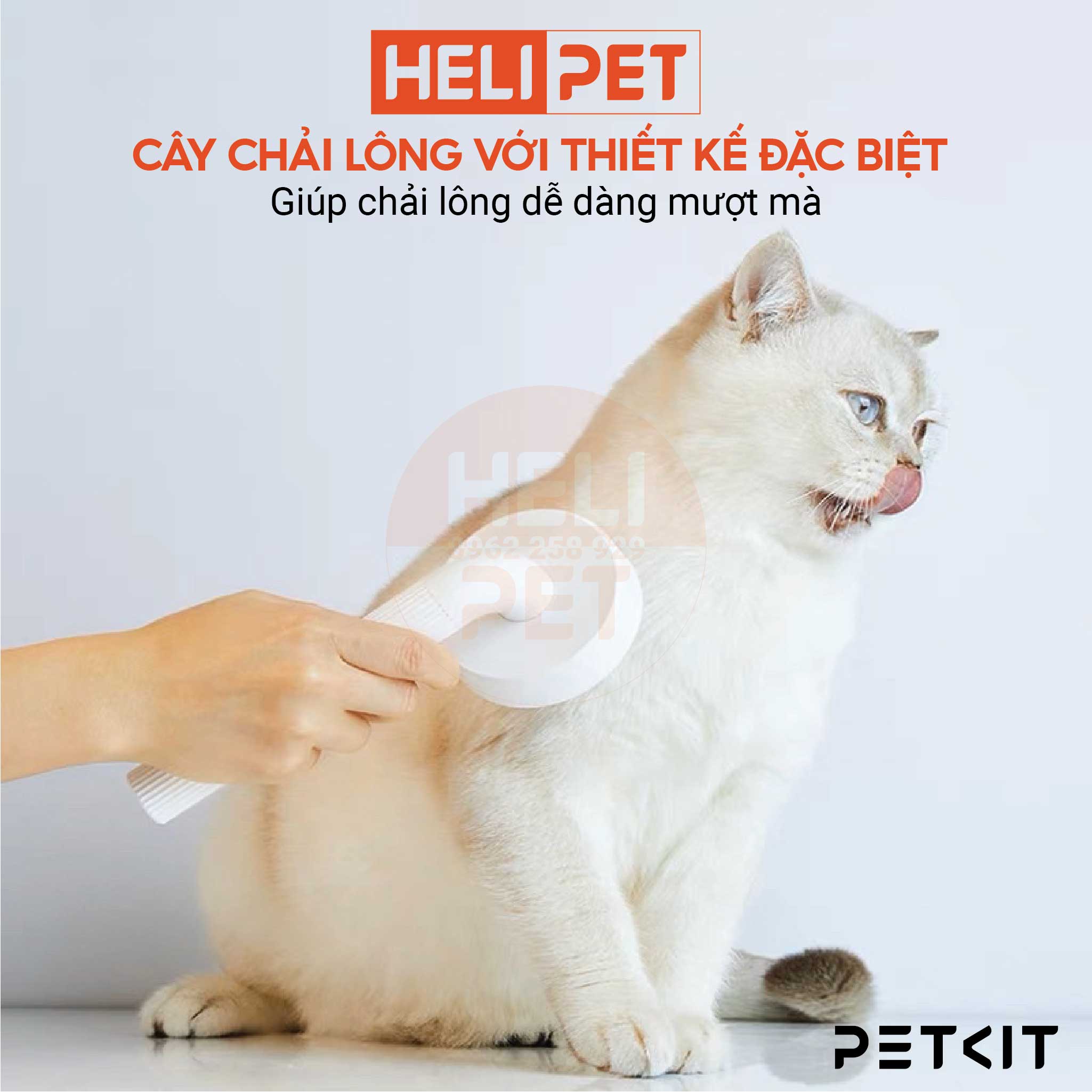 Lược chải lông cao cấp PETKIT dành cho chó mèo- HeLiPet