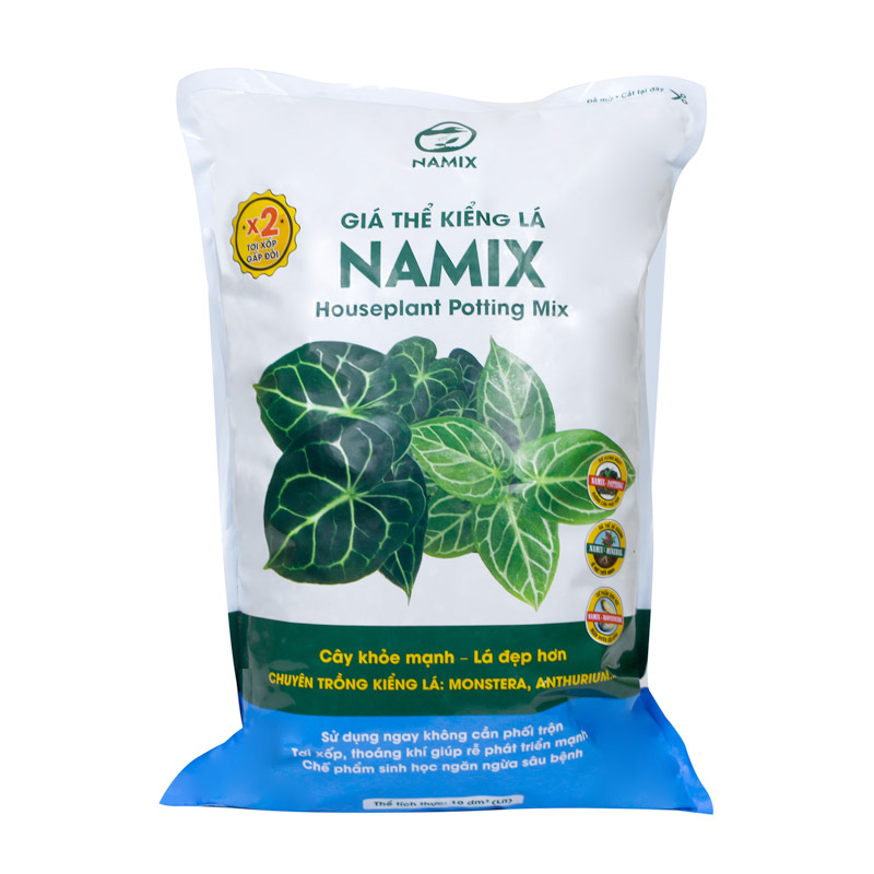 Giá thể trồng kiểng lá Namix - túi 2.5kg Tơi xốp và thoáng khí giúp cây phát triển tốt