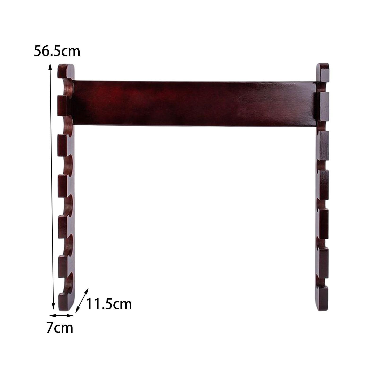 Fishing Rod Pole Holder, Fishing Rod Rack, Fishing Pole Wall Storage Stand, Wooden Fishing Rod Holder Holds 6 Rods Rod Storage Rack for Indoor