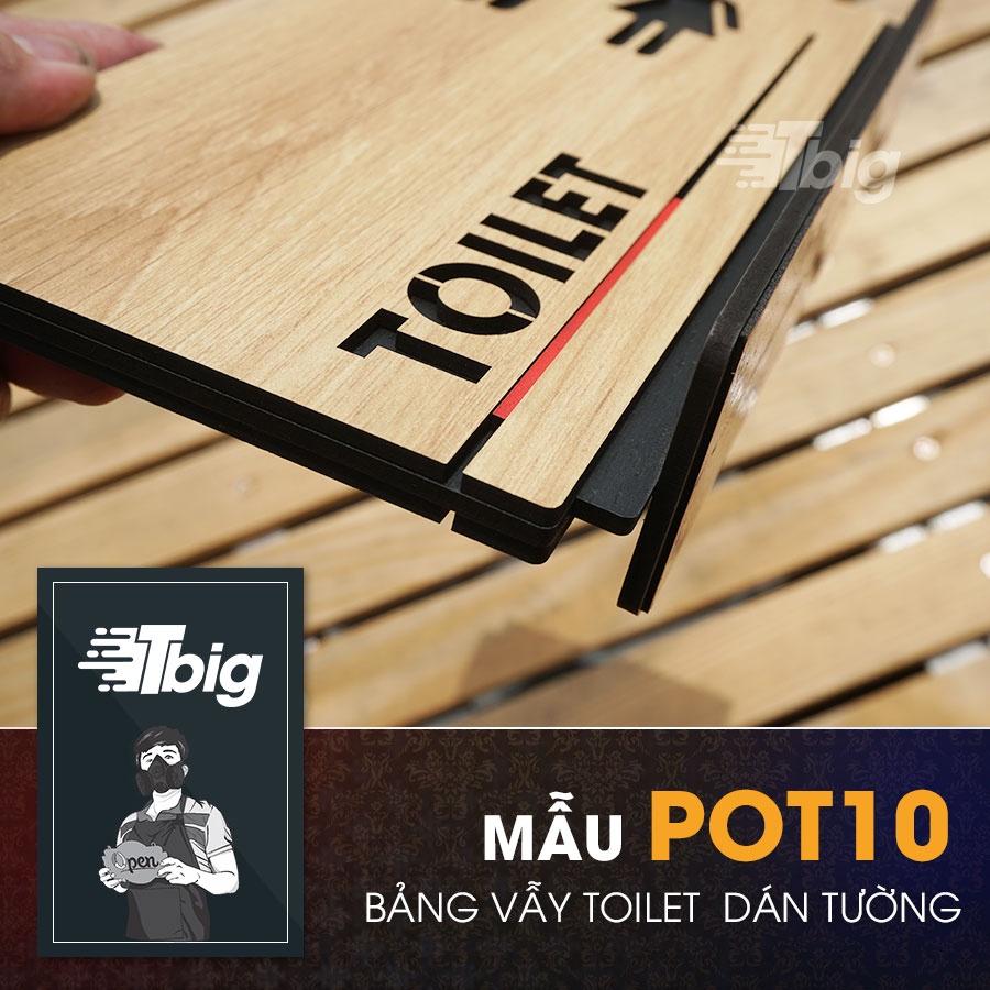 Bảng vẫy toilet gắn tường decor sang trọng