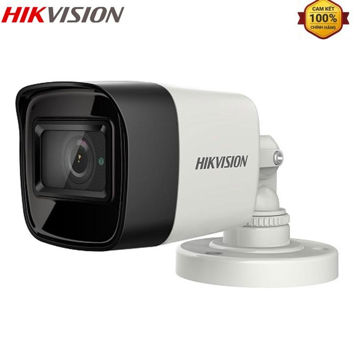 Camera analog thân trụ hikvision DS-2CE17H0T-IT3FS(5Mp), DS-2CE16U1T-ITF(4K) tích hợp mic, ngoài trời, IP67 - Hàng Chính Hãng