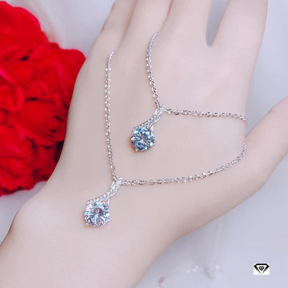 Dây chuyền giọt lệ nạm đá V118