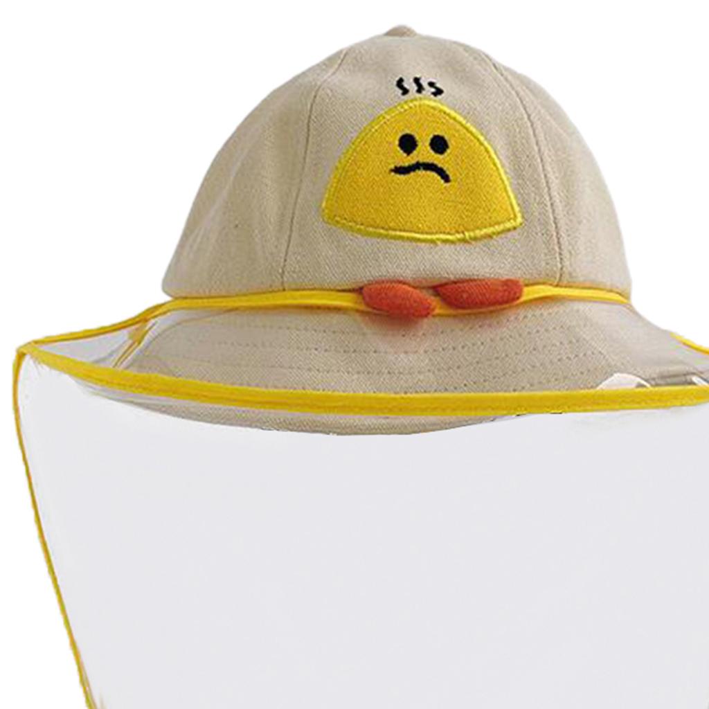 2pcs UV Protection Hat for Kids Beige Orange