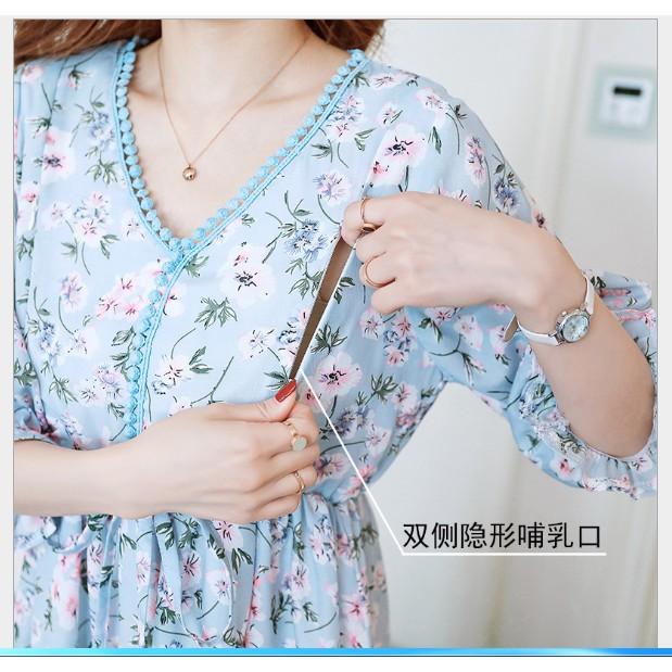 ĐẦM BẦU VÁY BẦU CÔNG SỞ VOAN 2 MÀU