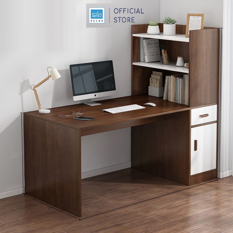Bàn Học Kết Hợp Kệ Sách Để Phòng Ngủ, Góc Làm Việc Thương Hiệu SIB Decor
