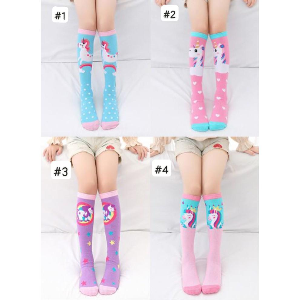 Vớ cao cổ cotton hoạt hình ngựa pony bé gái