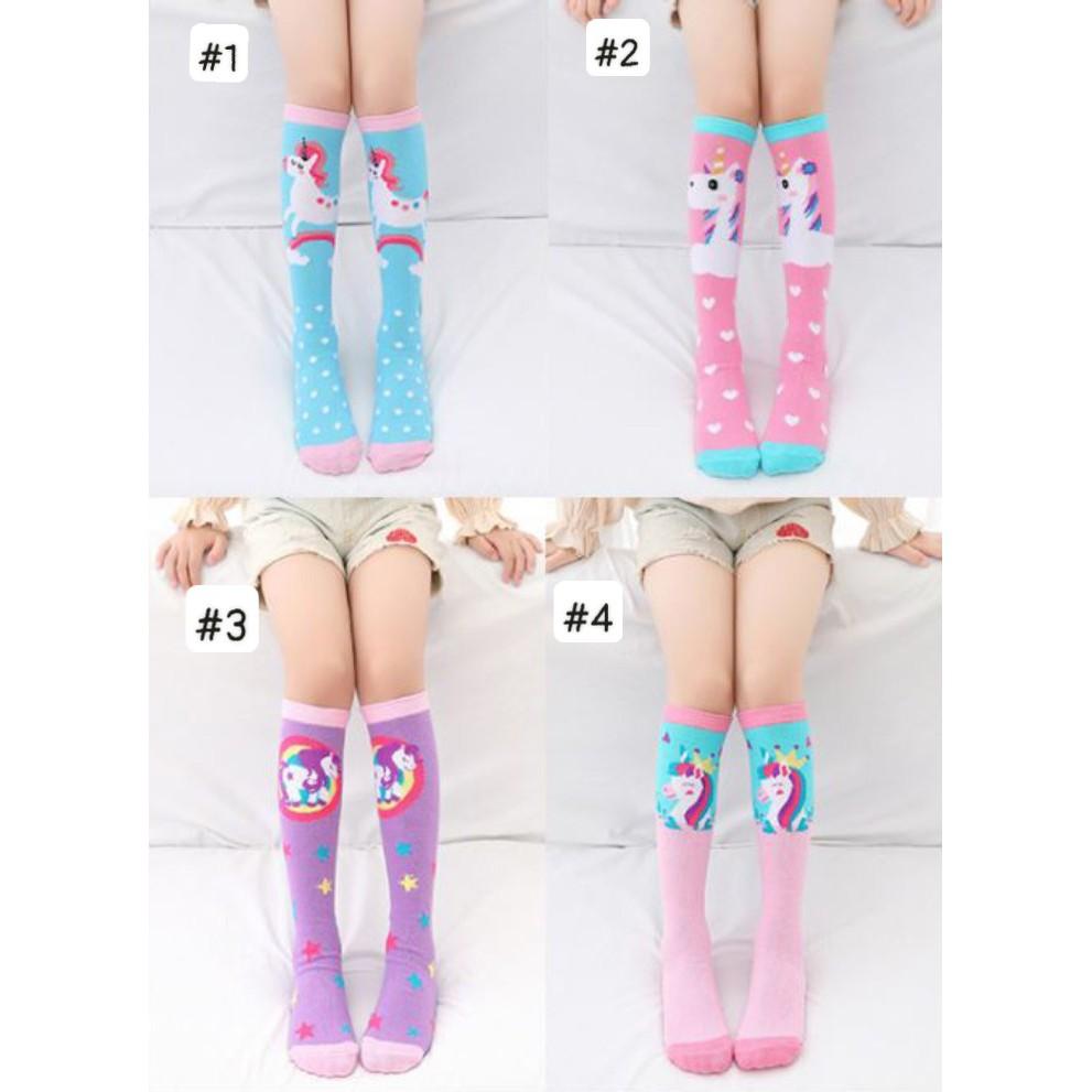 Vớ ( tất) cao cổ cotton hoạt hình ngựa pony bé gái