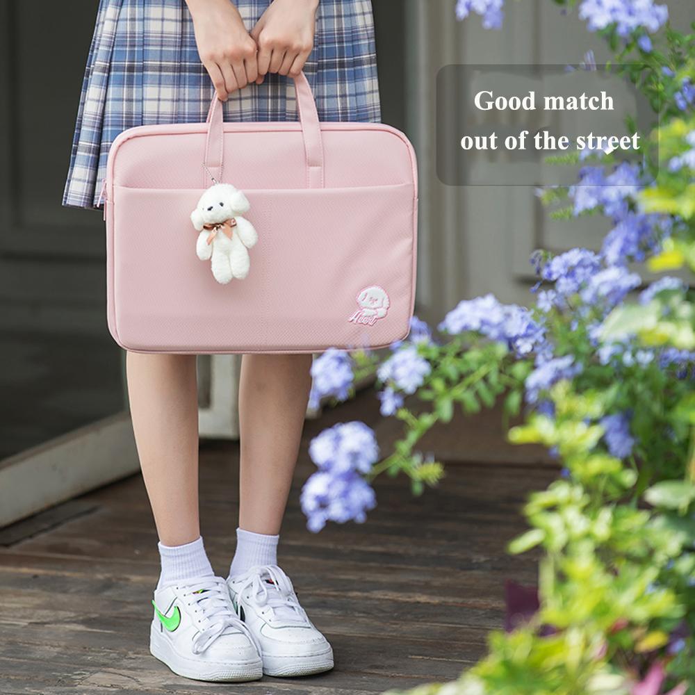 Deli 63756 Túi Xách Tay 14 ”Laptop Di Động Túi Briefbag Cặp Xanh Hồng Màu Sắc Tùy Chọn Thời Trang