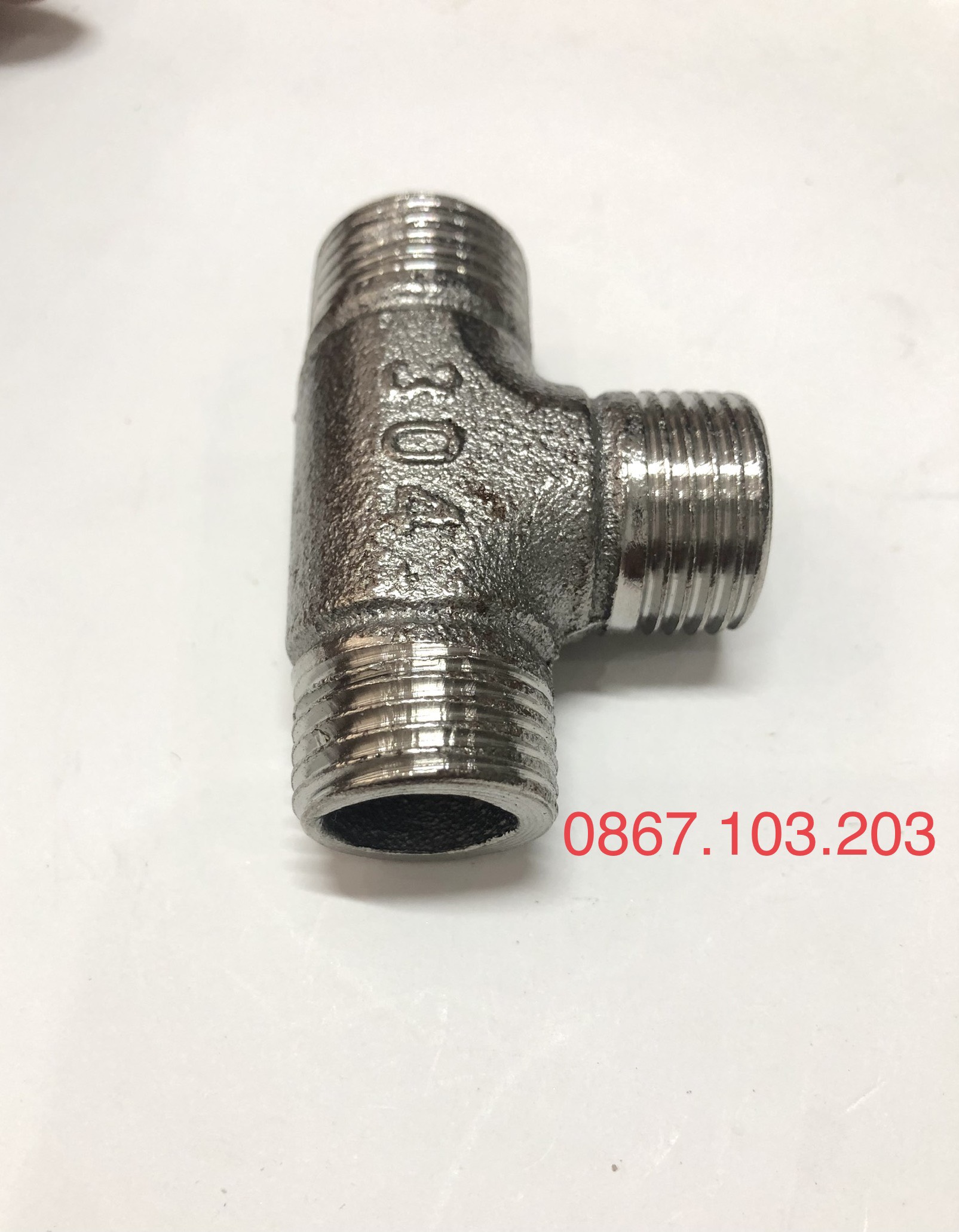 Tê cầu 3 Đầu Ren Ngoài 21mm Inox [HÀNG CHẤT LƯỢNG]