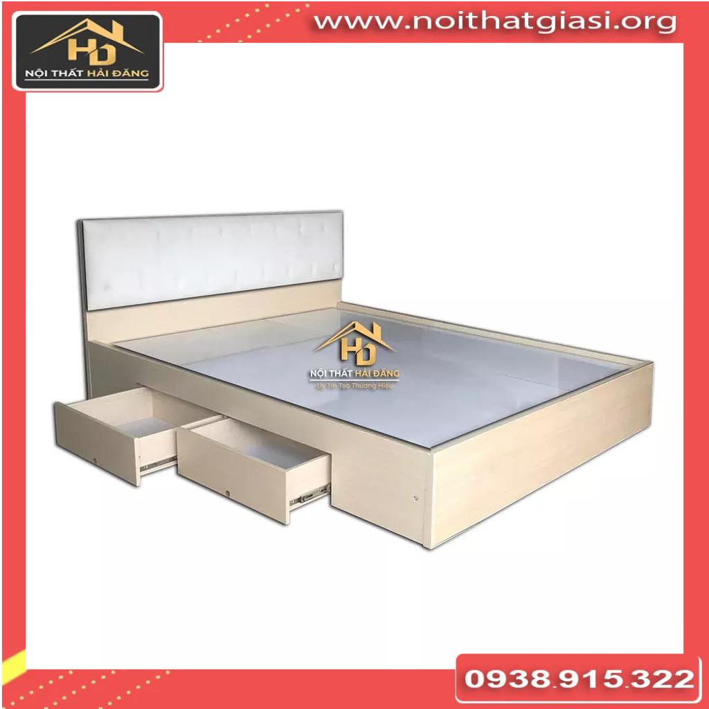 Giường ngủ gỗ công nghiệp có học kéo