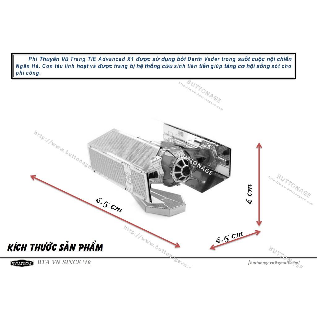 Mô Hình Lắp Ráp 3d Phi Thuyền Vũ Trang TIE Advanced X1