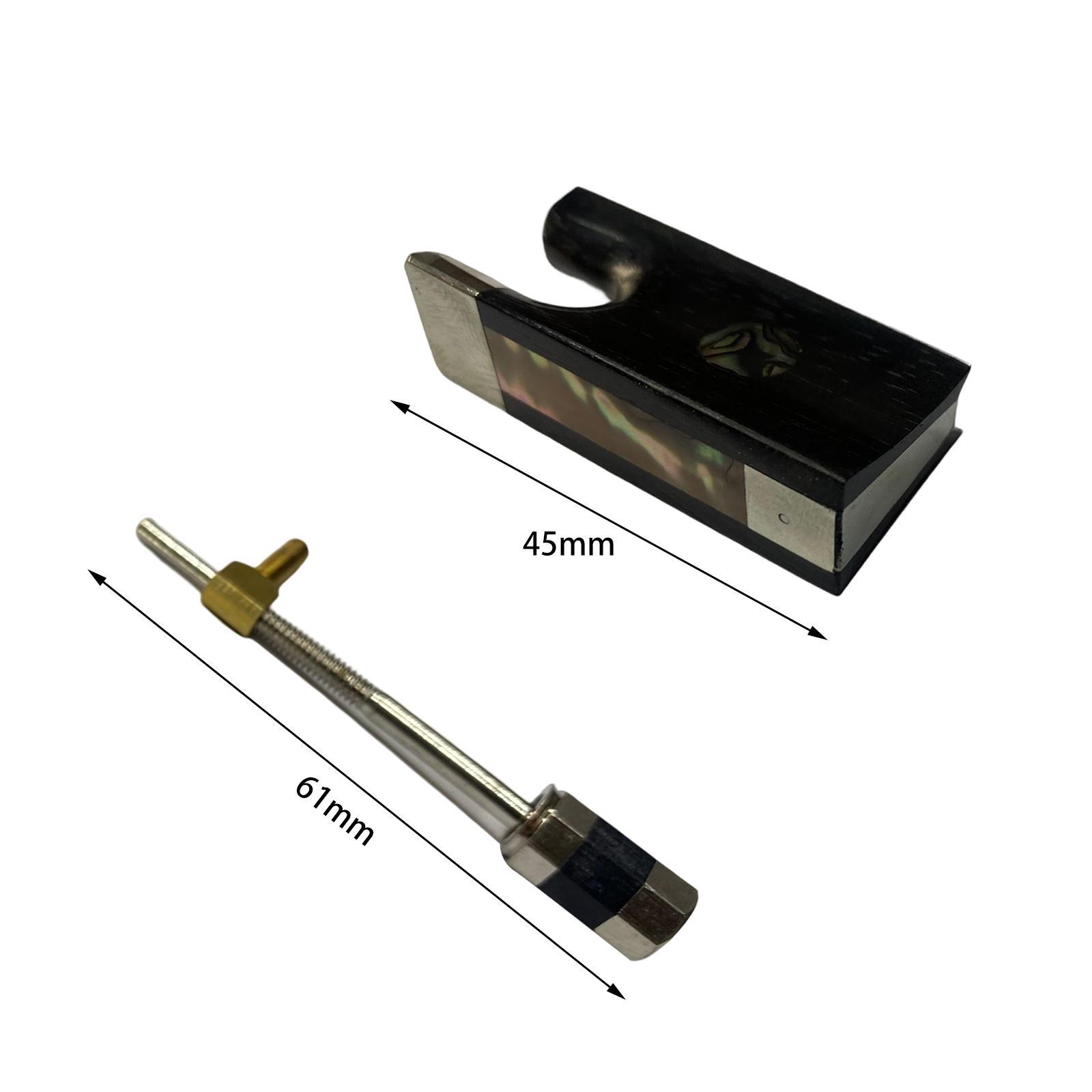 Violin Bow Frog W/ Screw Replacement for 3/4-4/4 Violin Beginners Musical Instrument