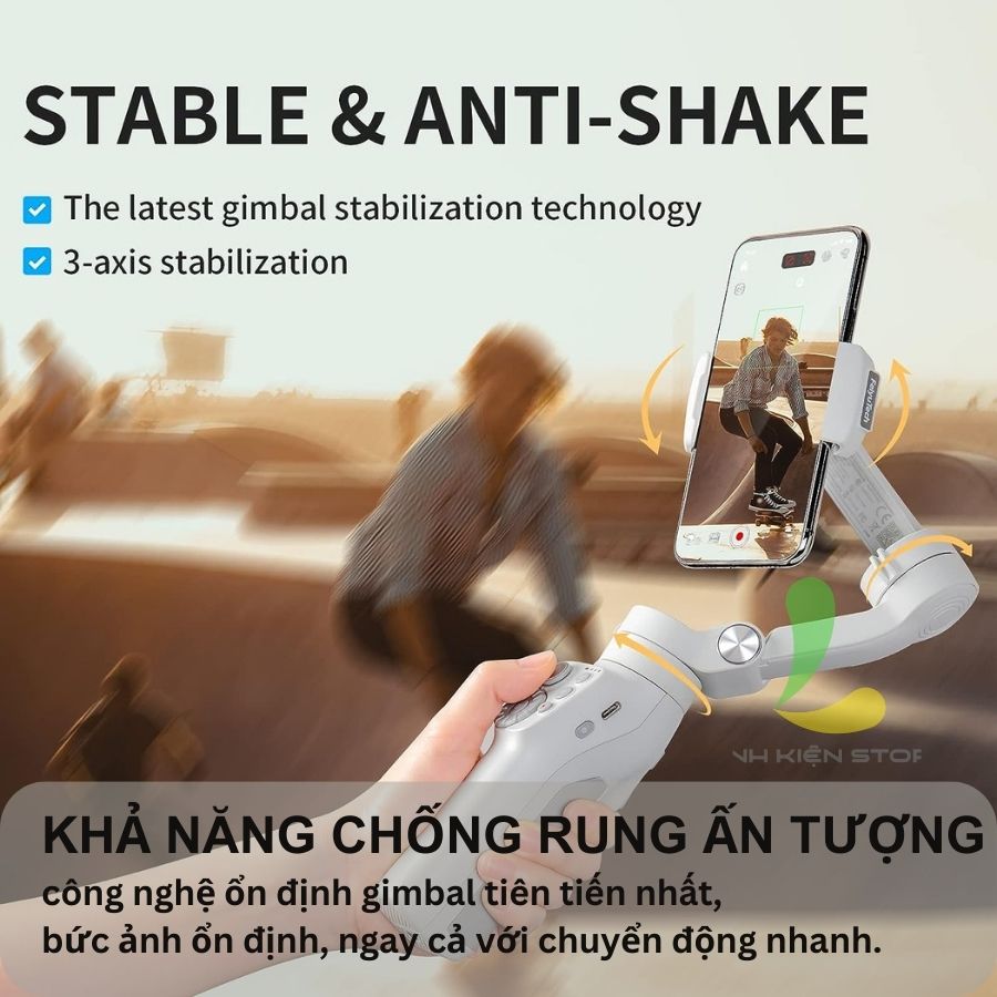 Gimbal chống rung Feiyu Vimble 3Se / Vimble 3 -Tay cầm chống rung điện thoại 3 trục ổn định, công nghệ AI tracking thông minh -  Hàng chính hãng