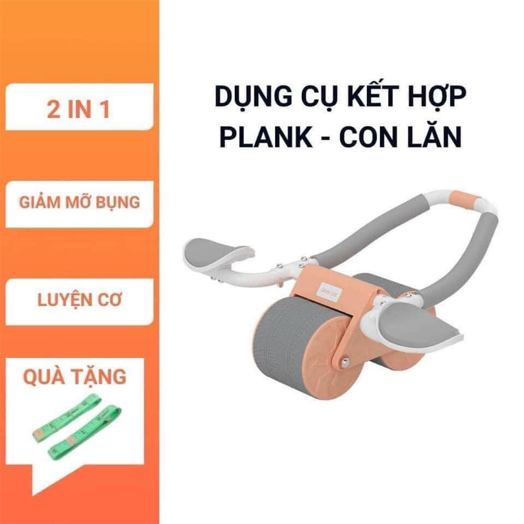 Con lăn tập cơ bụng có lò xo trợ lực 2 bánh thế hệ mới chất liệu cao cấp giảm mỡ bụng hiệu quả dành cho nam nữ