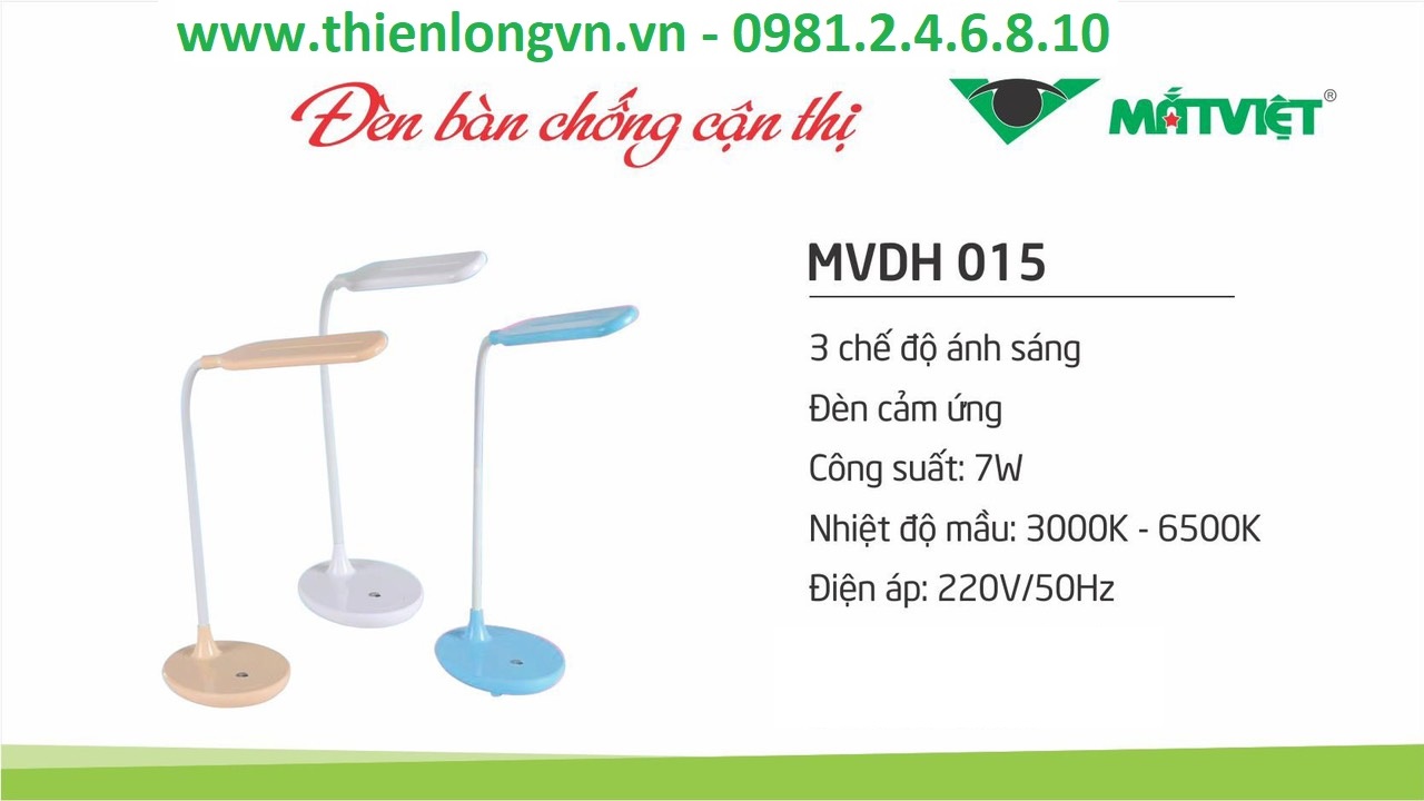 Đèn bàn Led Mắt Việt MVDH 015 hồng