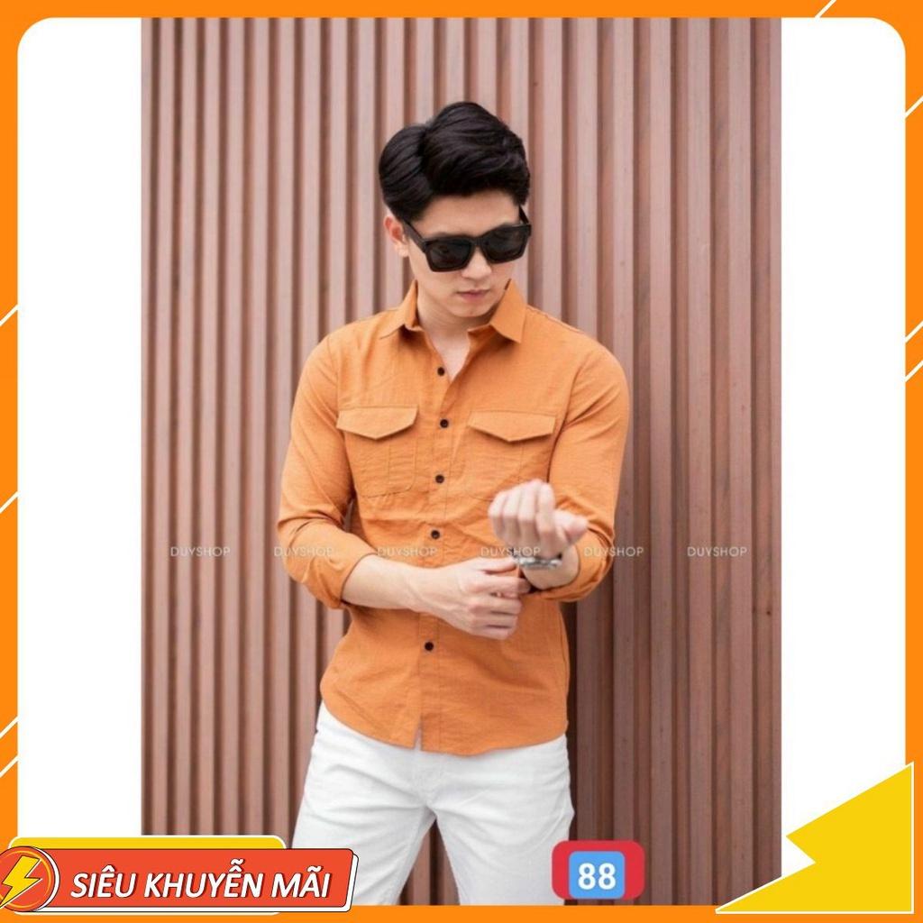 Áo Sơ mi Nam cao cấp Áo sơ mi nam vải đũi cao cấp Phong Cách Thời Thượng GH78