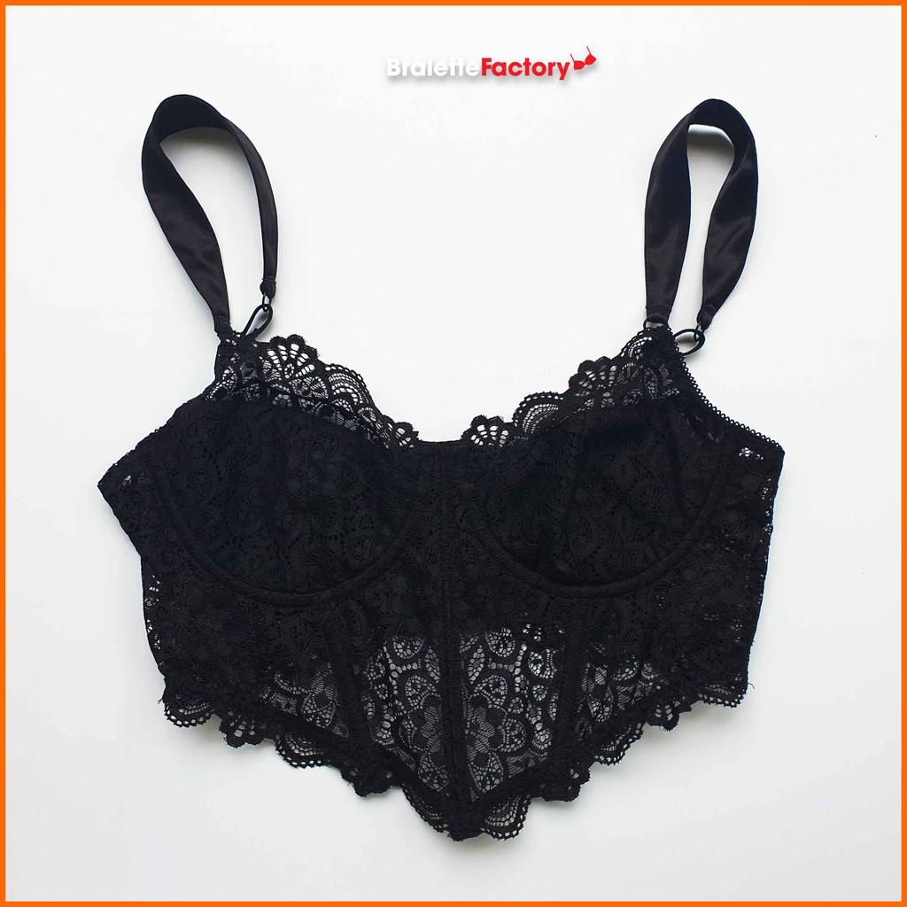 Bralette Croptop corset ren sexy hàng thiết kế N05