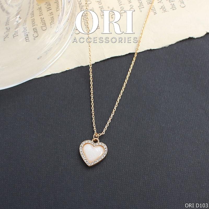 Dây chuyền nữ trái tim Lovely Heart xinh xắn thời trang ORI ACCESSORIES D103