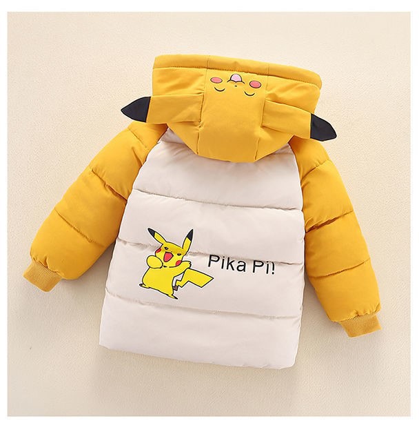 Áo phao trẻ em dành cho cả bé trai và bé gái 8-20kg (1-6 tuổi) mẫu PIKACHU. Chất liệu đẹp, hàng may kỹ.MA93