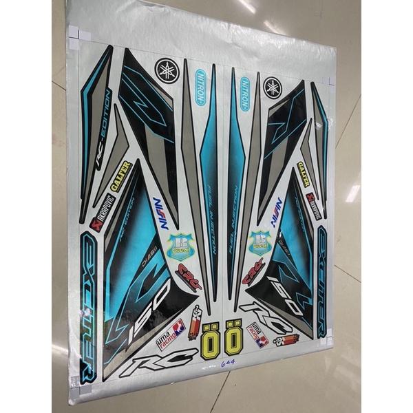 Tem rời exciter 150 Xanh đen Candy