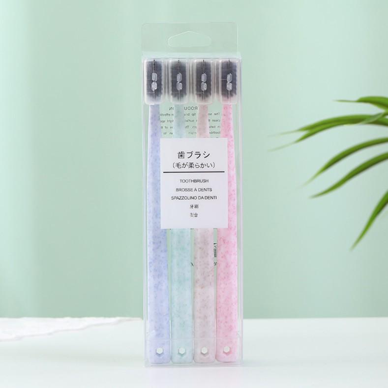 4 bàn chải đánh răng lông đen than hoạt tính ToothBrush Nhật Bản