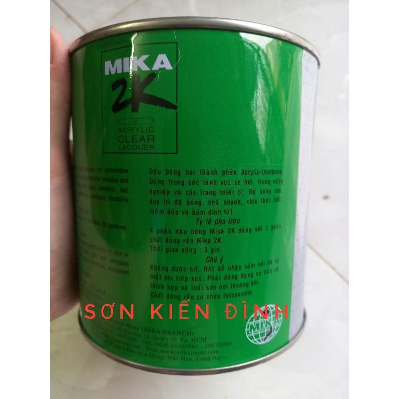 Dầu bóng 2K tăng độ cứng 2 thành phần Mika - bộ 1L