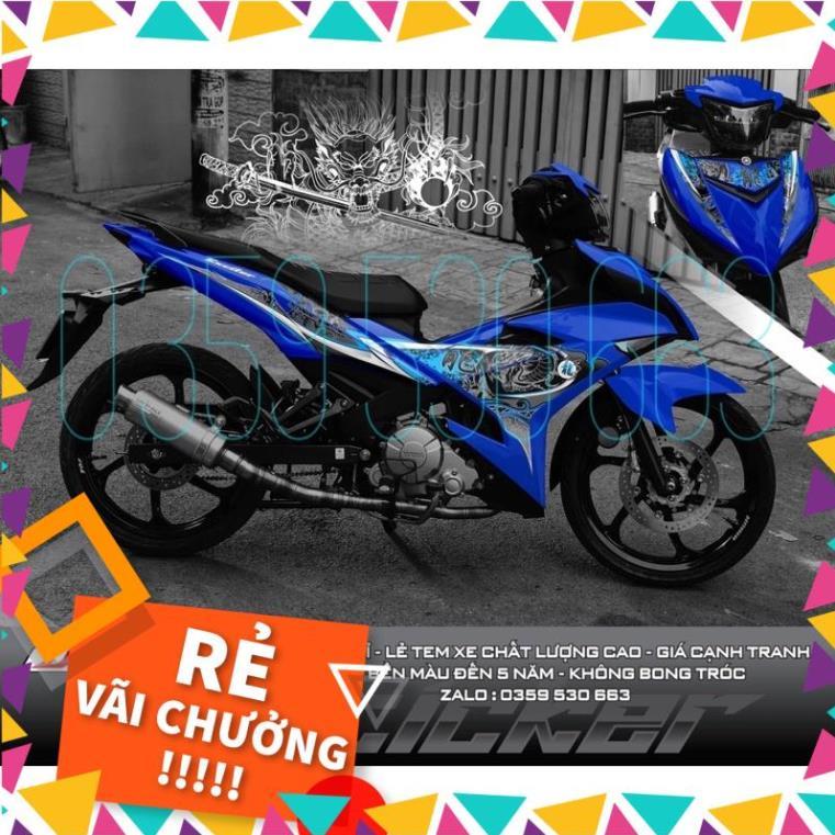 Tem rời Dragon rồng xanh dán Exciter 150 xanh GP zin