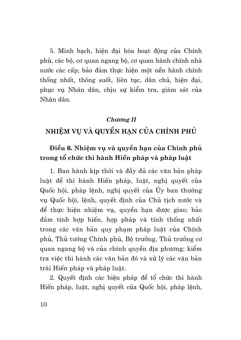Luật tổ chức chính phủ năm 2015 (sửa đổi, bổ sung năm 2019, 2023) bản in 2024