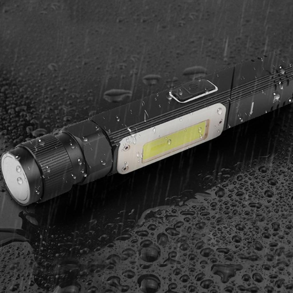 COB LED Work Light Lamp Pocket Flashlight Folding Torch for Indoor Outdoor