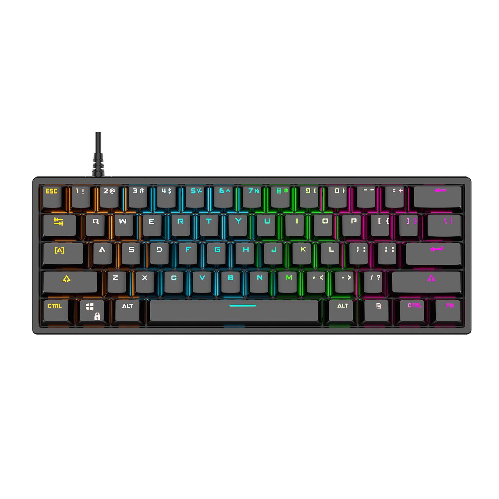 61 Keys  Mechanical Keyboard RGB Illuminated  Multi Color