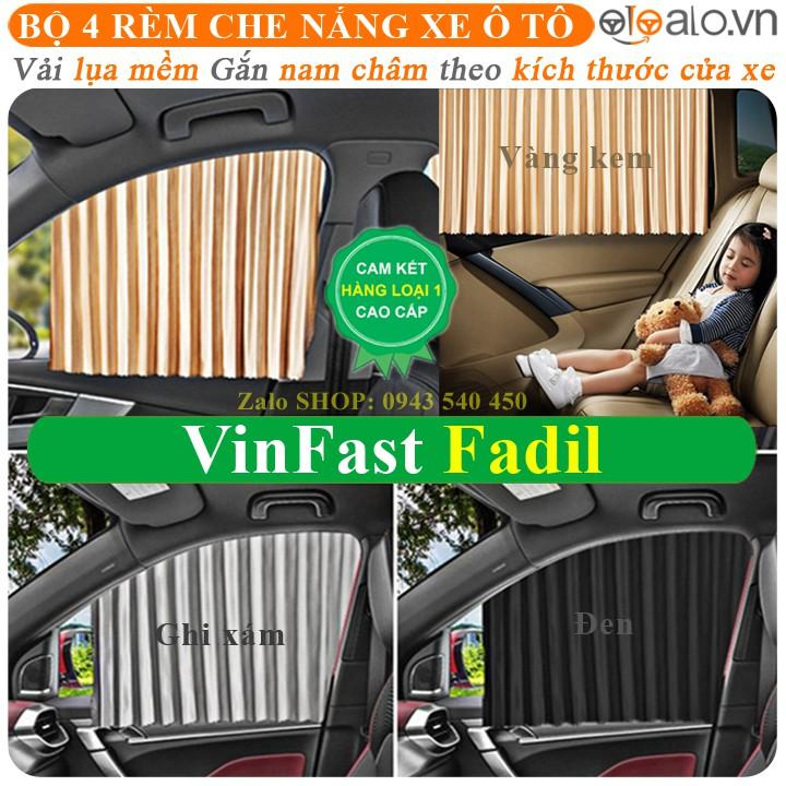 Rèm che nắng xe VinFast Fadil Vải Lụa Cao Cấp Gắn Nam Châm Keo 3M